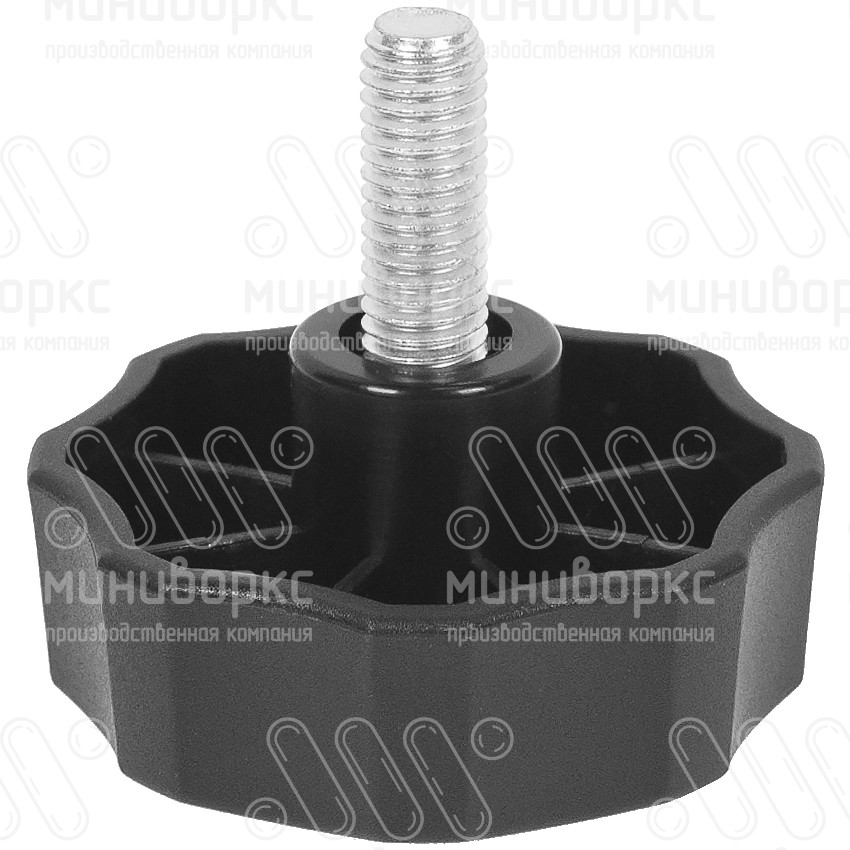 Фиксатор пластиковый с рукояткой m6x15 50 – Ф50М6-15ЧС | картинка 1