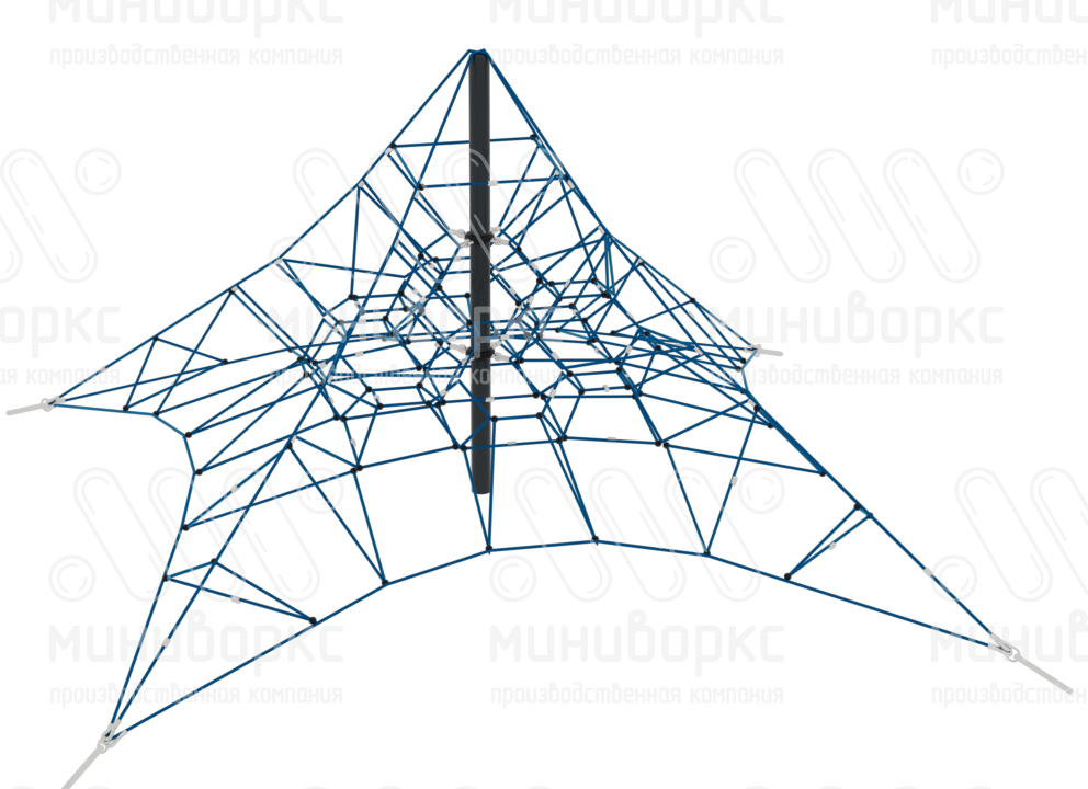 Канатные конструкции Пирамиды – P-0001-3w-Ral7016 | картинка 1